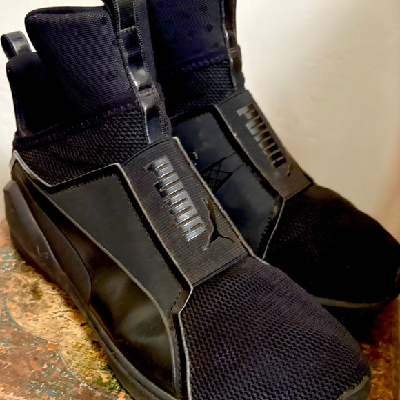 Puma Black Fierce Slip On Sneakers Size 7 - Picture 1 of 8